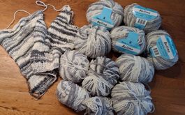 Wollpaket 4, 450 g "Bellina" von Jakob, weissgrau