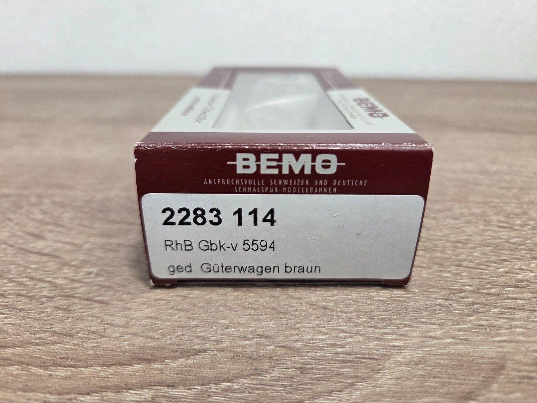 Bemo Modellini di ferrovie: Bemo 2283 114 Güterwagen RhB H0m – Usato da St-Aubin-Sauges venduto da Lo_Go 5