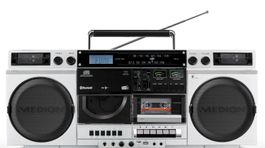 Medion Radio/CD-Player LIFE P66538 Retro-Boombox Silber