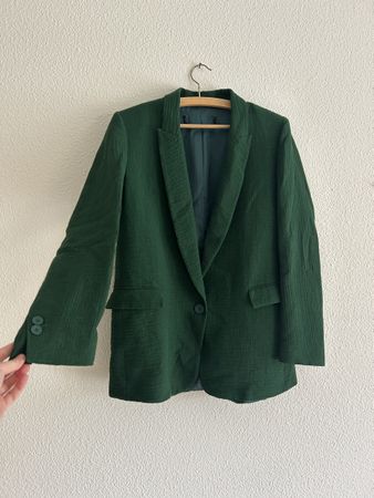 Veste blazer vert foncé chic, taille S