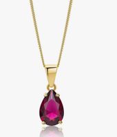 Rubin Halskette und 9c Gold