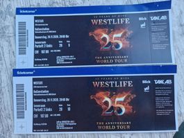 WESTLIFE 25th Anniversary Tour Tickets 2 Stk.