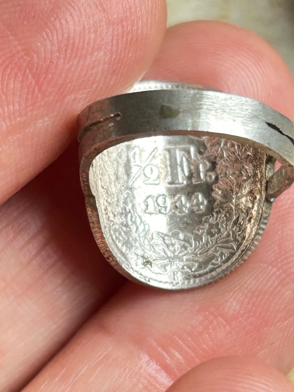 Anelli: Silberring 50 Rappen 1944 (Grösse 47) – Usato da Laufen venduto da belleskulptur 4