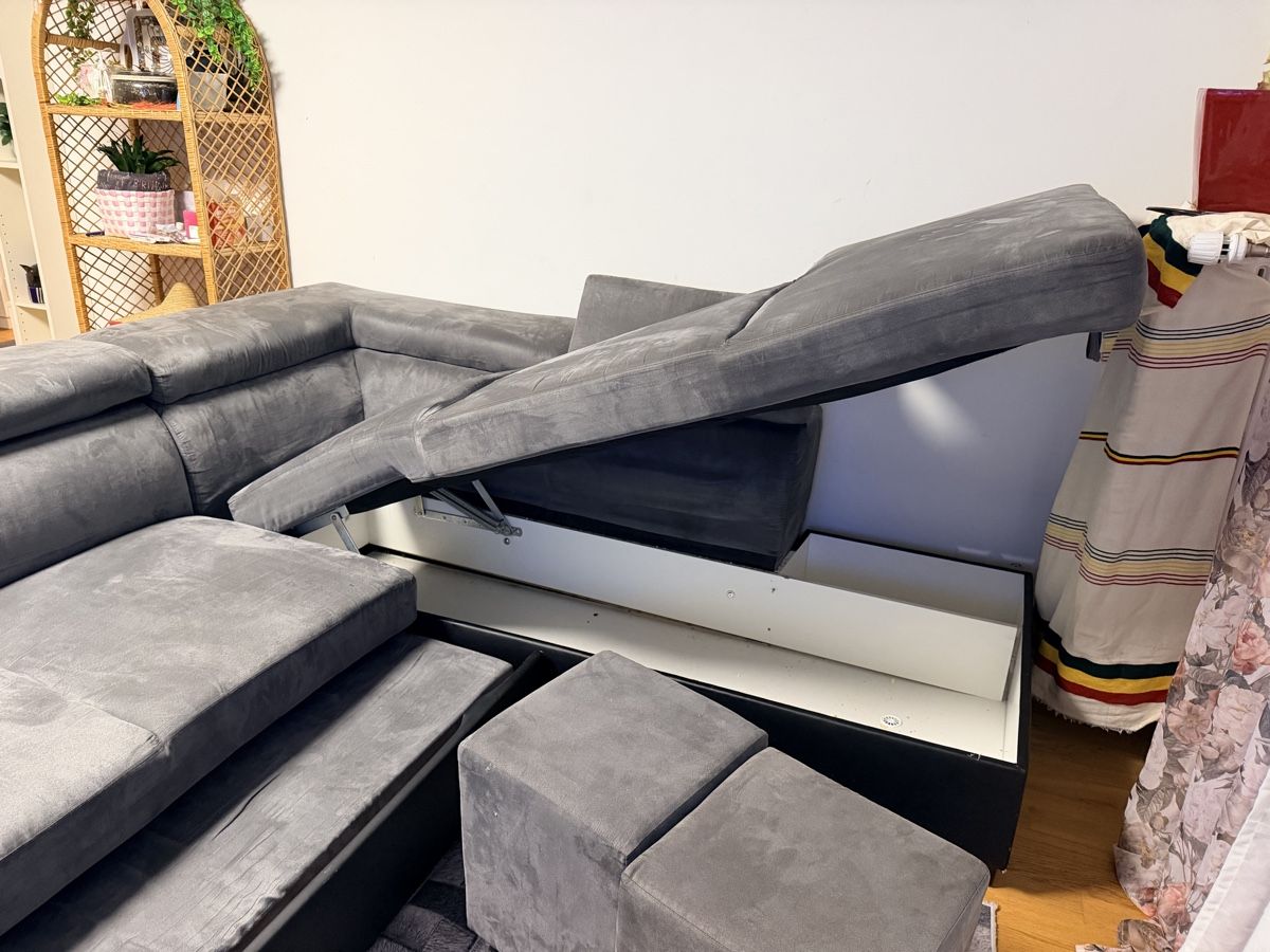 Divani: Ecksofa mit Schlaffunktion grau gebraucht – Usato da Kriens venduto da sol_zgp6