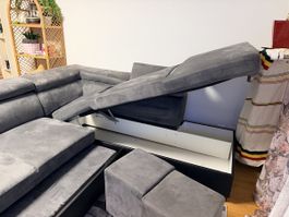 Ecksofa mit Schlaffunktion grau gebraucht