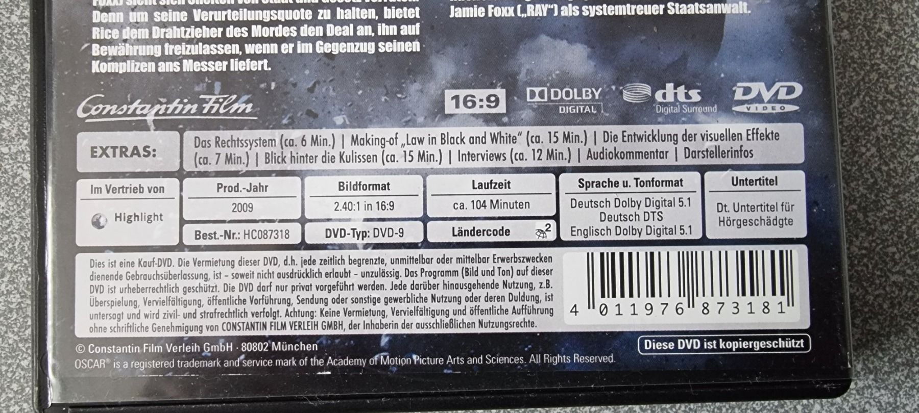 Tutti i DVDs: DVD Gesetz der Rache - Gerard Butler – Usato da Oetwil am See venduto da fineli2 1