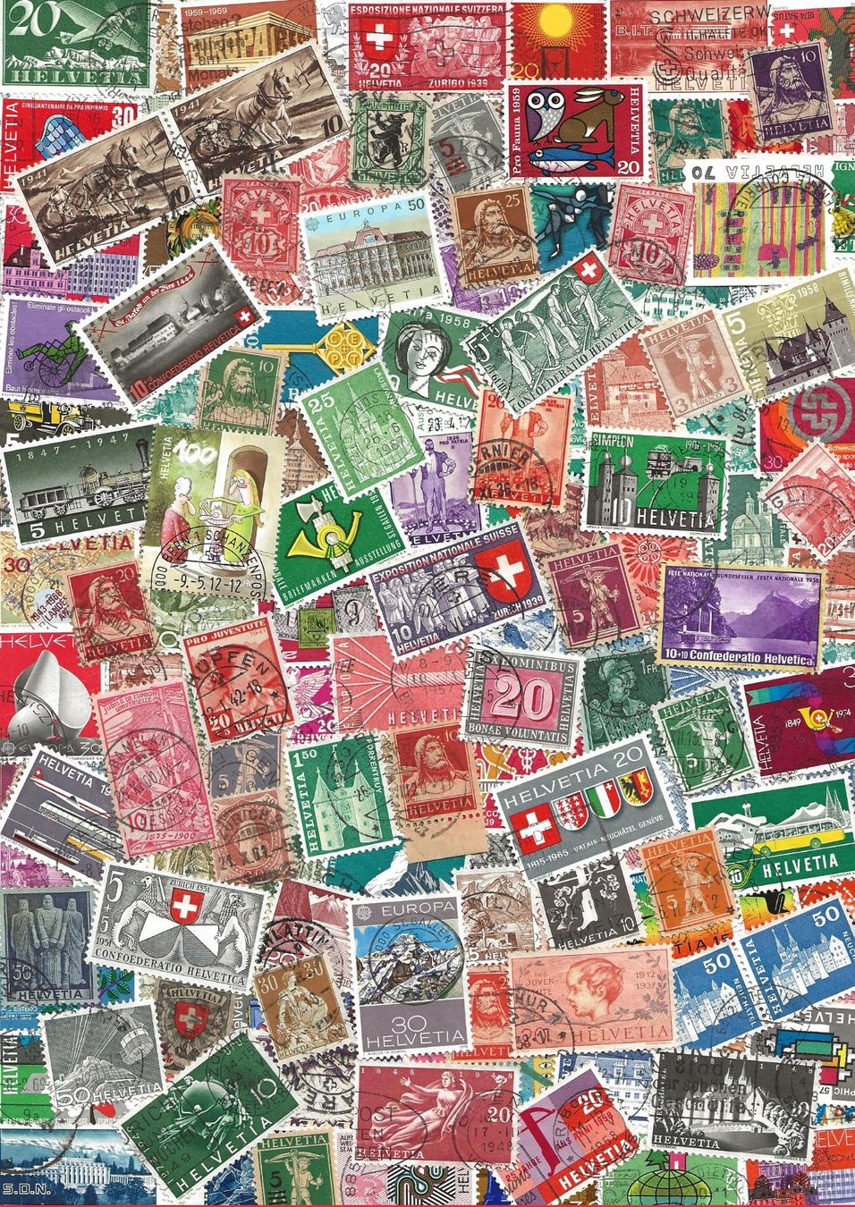 Tutti i francobolli: 300 CH Briefmarken – Usato da Küblis venduto da Corvus8595