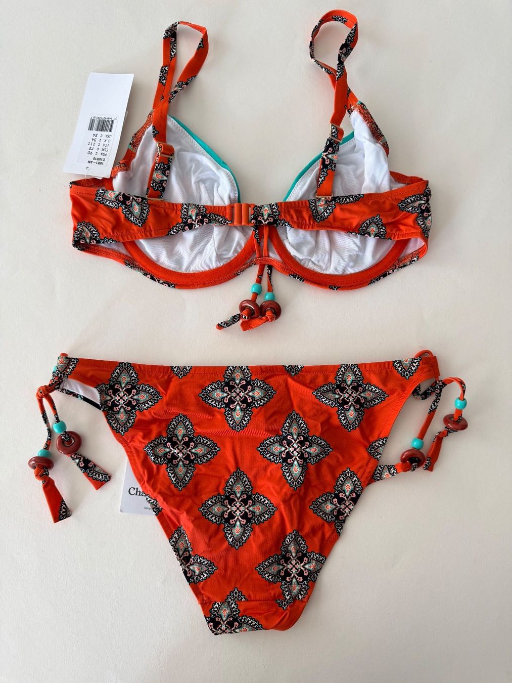 Chantelle Badekleider & Bikinis: CHANTELLE, Bikini, Grösse 75C/38, Farbe Orange mit Muster – Neu und originalverpackt aus Rudolfstetten von gst_g7xl 4