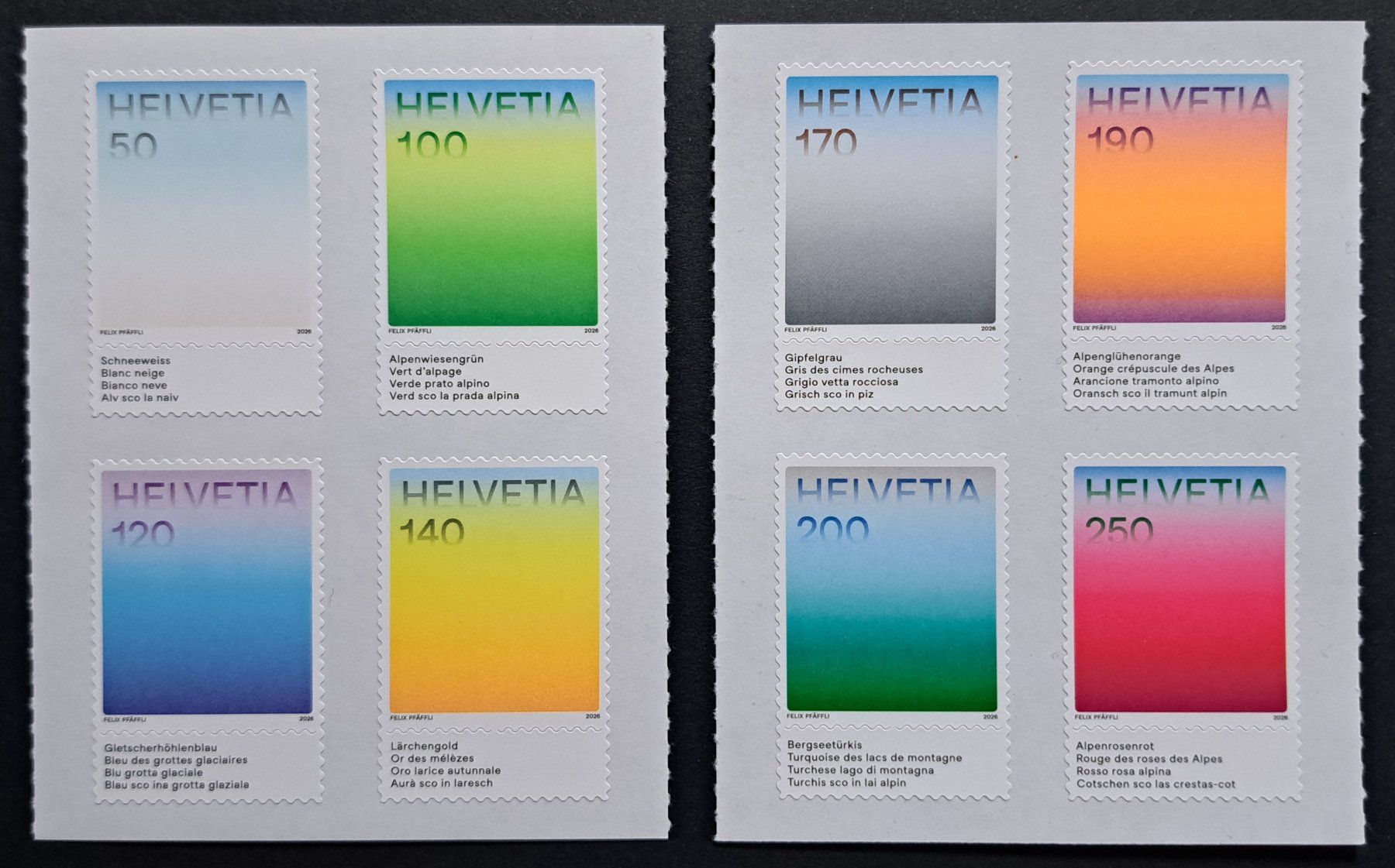 Tous les timbres: 2026 Farben der Schweiz postfrisch – D'occasion à Unterägeri par PhilatelieStudiger