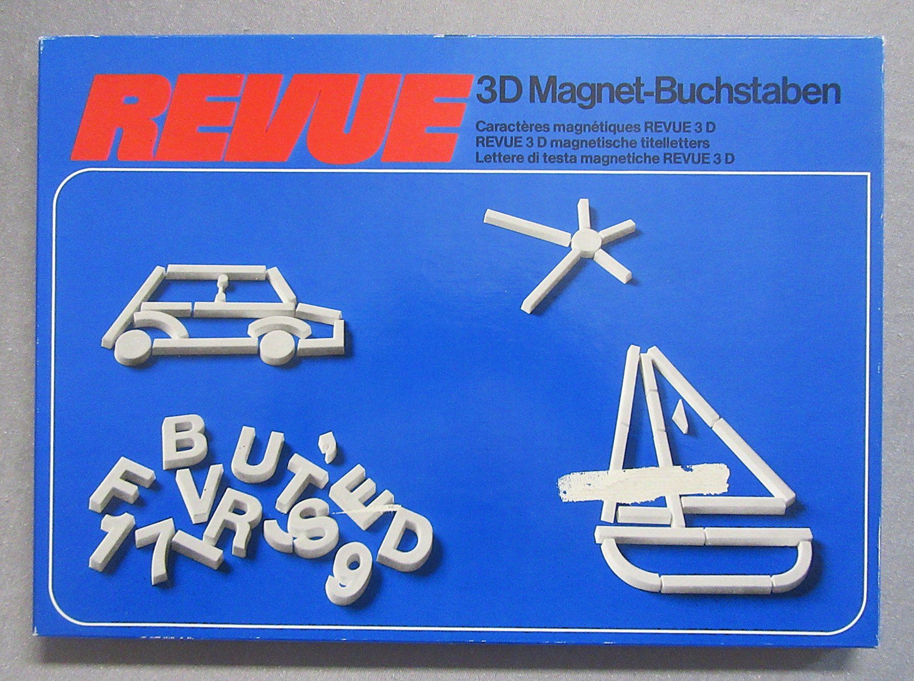 Giochi: Revue - 3D Magnet-Buchstaben – Usato da Auenstein venduto da Padabimbim