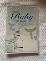 Geburt Baby Glückwünsche Karte Umschlag neutral blau