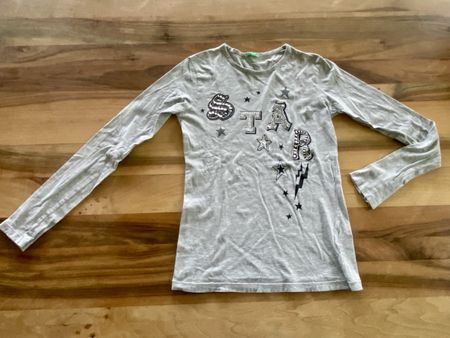 Stylischer Pull Longsleeve Benetton Grösse 164 STAR Mädchen