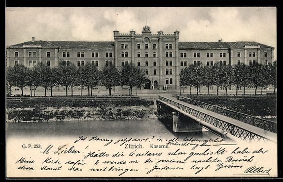 Cartoline postali: AK Zürich, Kaserne – Usato da Berlin venduto da bartko-reher