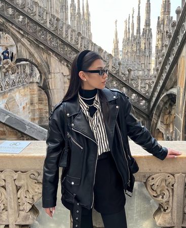 Oversized Zara Jacke Kunstleder