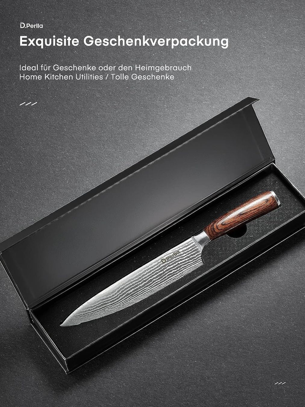 Coltelli da cucina: Professionelles Küchenmesser mit Texturmuster, 20cm – Nuovo e nell'imballaggio originale da Oberentfelden venduto da abz_l7vm 8