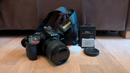 Nikon D5600 + 18-55mm Lens, Originalverpackung
