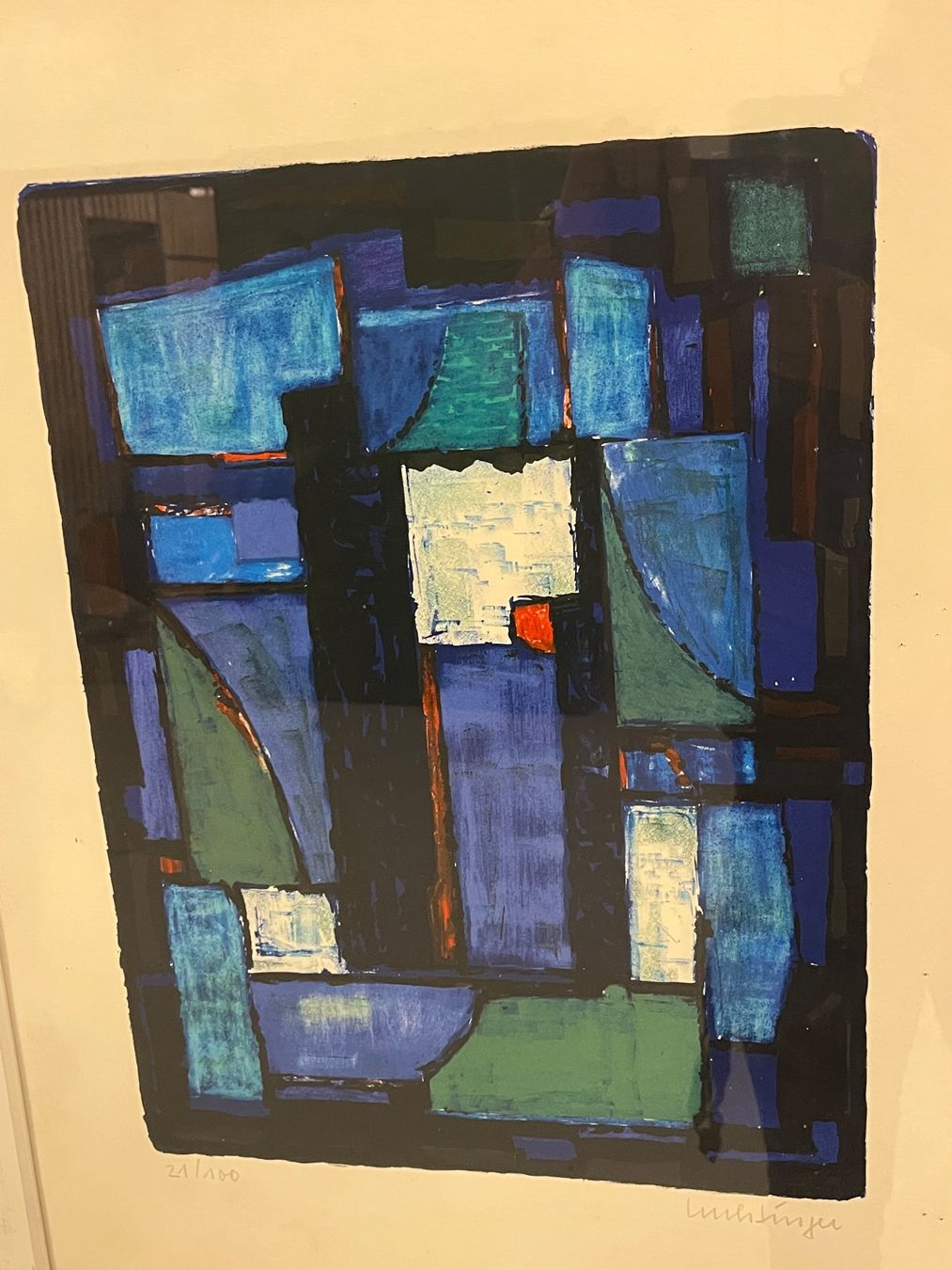 Dipinti: Lithographie Gerahmtes abstraktes Expressionismus-Kunstwerk – Usato da Basel venduto da PAUL_ART 1