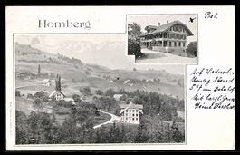 AK Homberg, Ortsansicht mit Gasthof