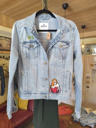 Hollister Jeans Jacke blau M
