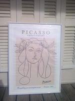 PICASSO 1972 Gesicht "Portrait imaginaire" Poster gerahmt