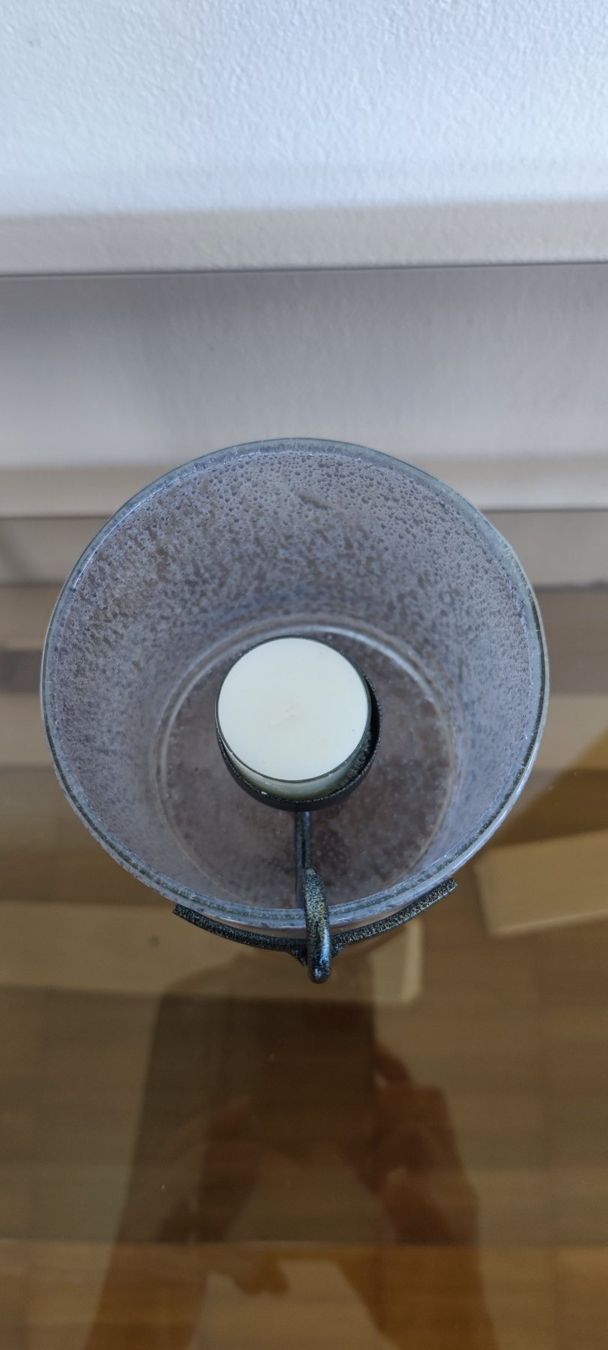 Tutte le decorazioni: Windlicht Craclet-Glas mit Kerzenhalter – Usato da Stäfa venduto da Rampensau 2