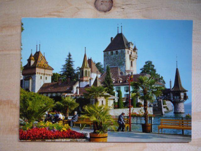 Cartoline postali: Schloss Oberhofen am Thunersee, 2283 – Usato da Rieden SG venduto da Brockehuesli