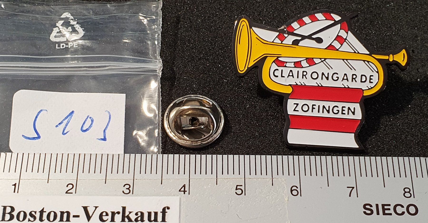 Placchette & Badge: S103 - Pin Clairon Garde Zofingen – Usato da Reinach BL venduto da Boston-Verkauf 1