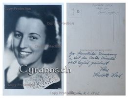 Liselotte Losch (1917-2011) Sängerin - Autogramm