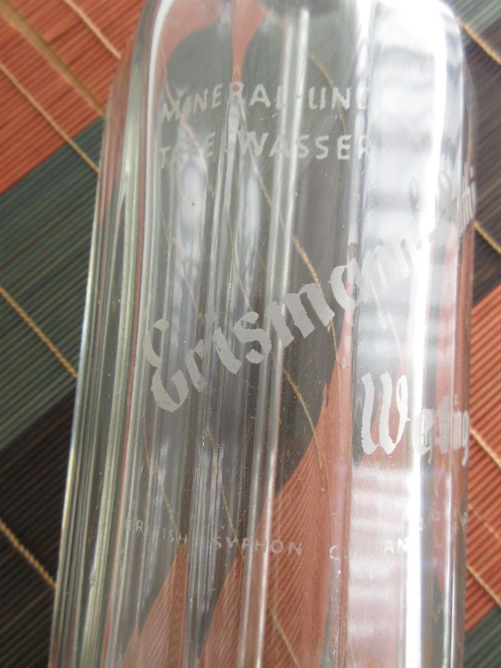 Bottiglie: Syphonflasche Erismann-Lüthi Wettingen – Usato da Binningen venduto da mondoantico 4