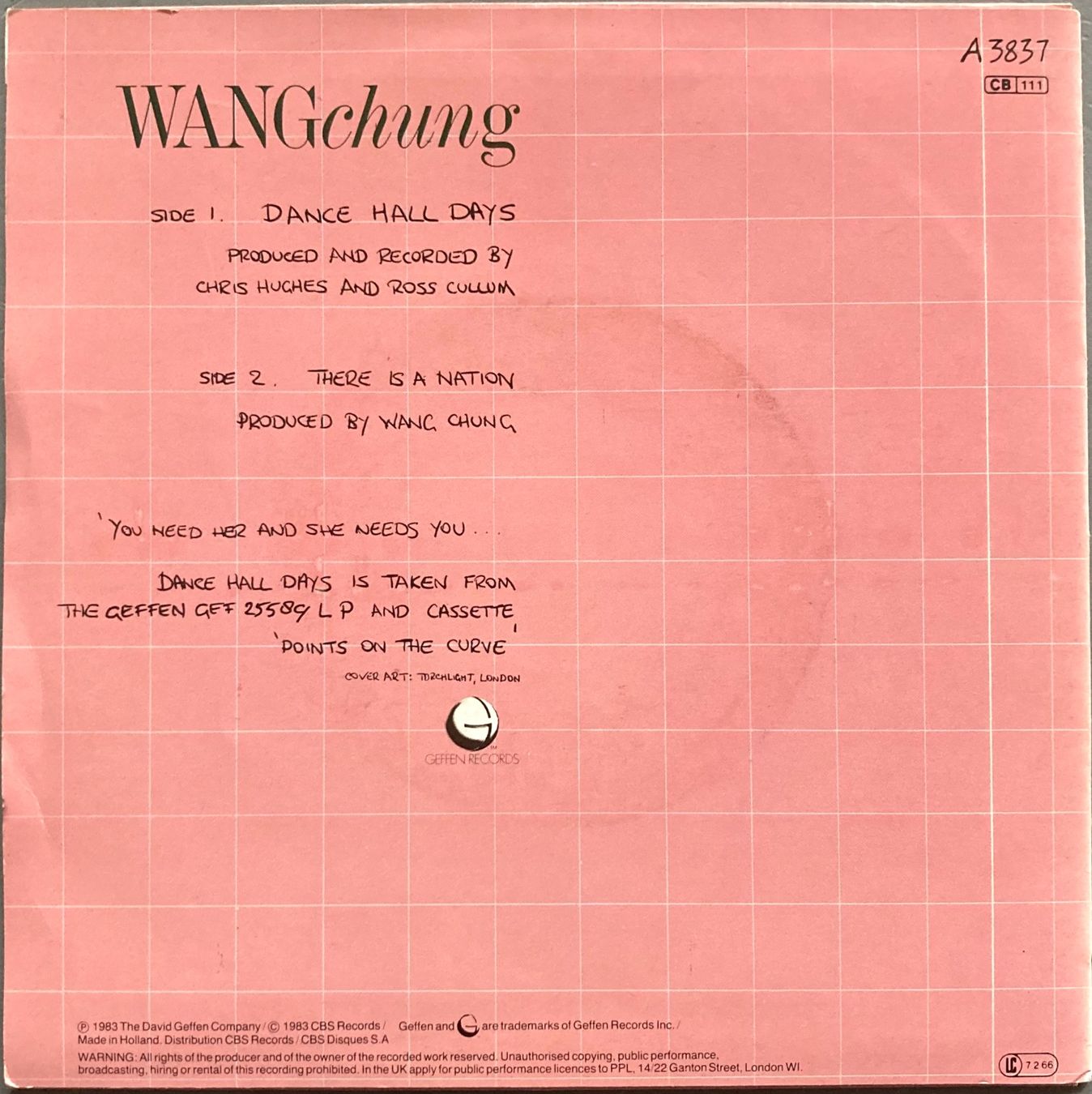 Vinyles: WANG CHUNG - DANCE HALL DAYS – D'occasion à Poliez-Pittet par Newtown-Records 1