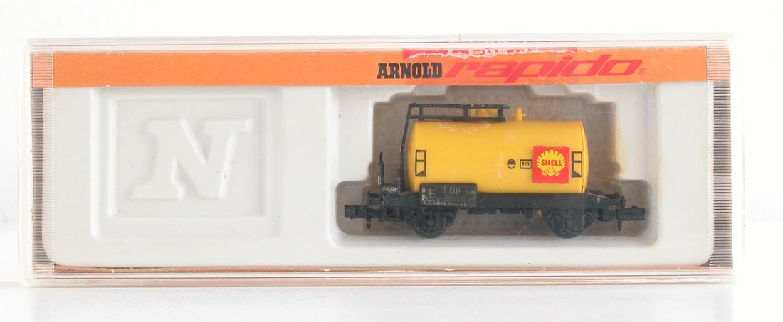 Arnold Modelleisenbahnen: Arnold Rapido Kesselwagen Shell der DB Spur N – Gebraucht aus Oberwil BL von Klang 5