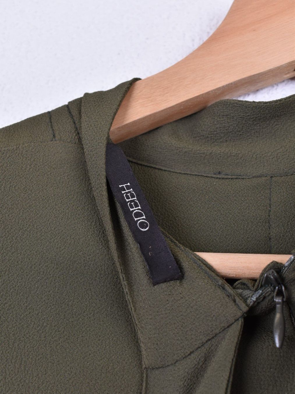 Odeeh Vestiti: ODEEH Kleid, Gr.38, Acetat & Seide, olivgrün – Usato da Nürensdorf venduto da 2ND_STORY 2