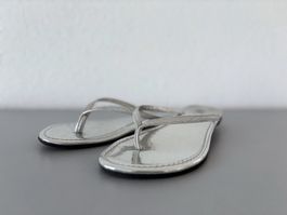Basic Flip Flops Silber Gr. 39/40
