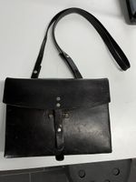Schwarze Ledertasche, Vintage Stil, Top Zustand!