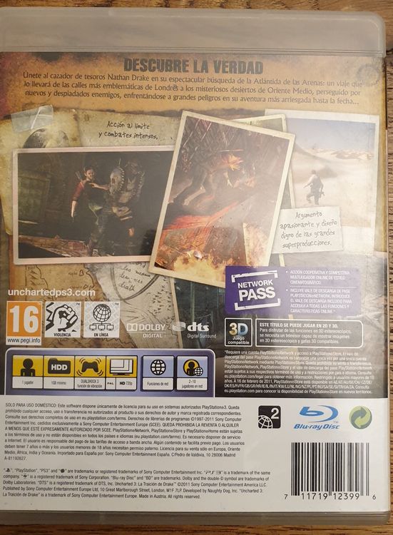 Sony Giochi: Uncharted 3 La Traicion de Drake – Usato da Bern venduto da Frankybe 1