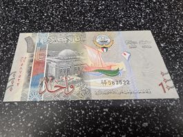 1 Dinar Kuwait Sammlung Banknote neuwertig