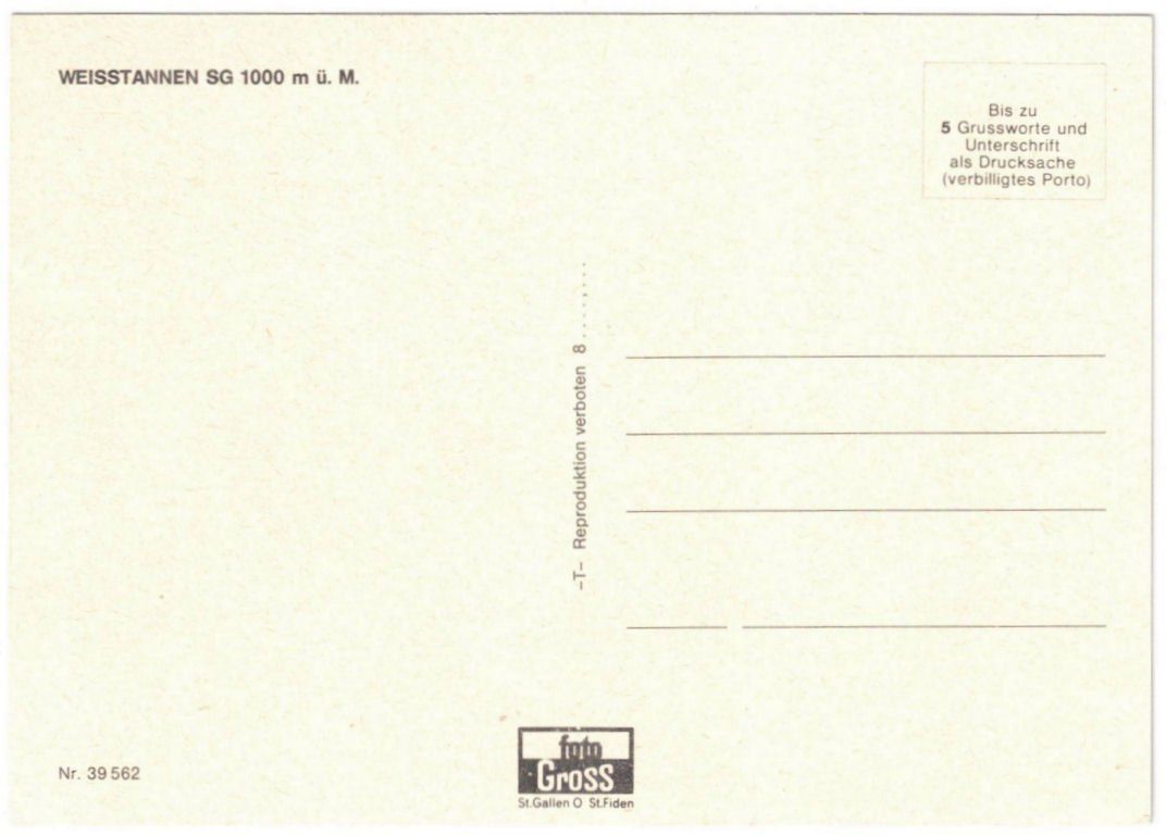 Cartoline postali: Weisstannen - 5 Bild AK – Usato da Binningen venduto da Mountainrider 1