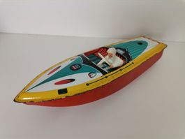 Bateau Arnold Made in France tôle lithographiée avec pilote