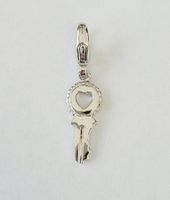 Charm "Schlüssel" Silber 925 (rhodiniert) - Neu