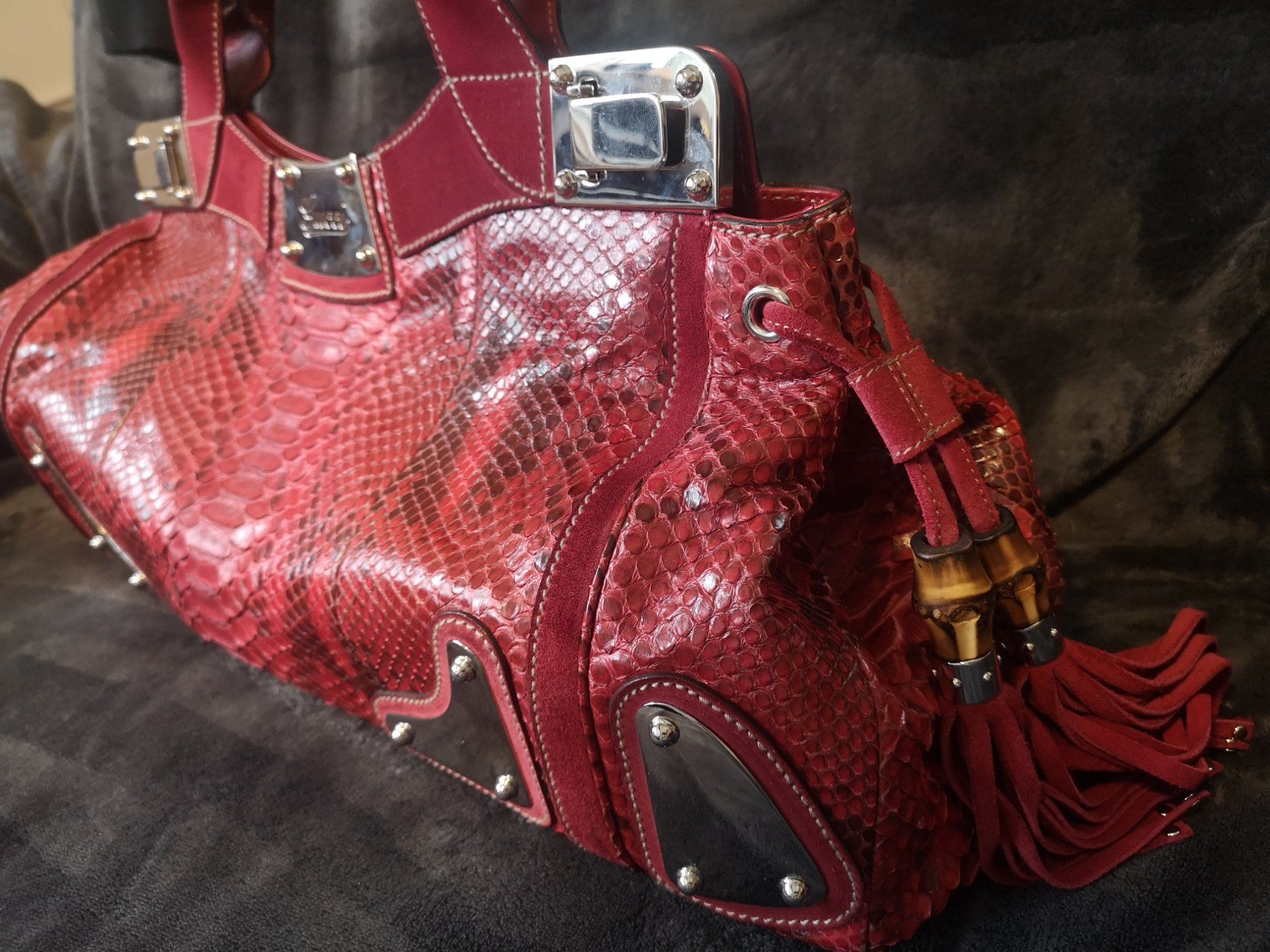 Gucci Borse da donna: Gucci Race Tasche Rotes Phyton Leder – Usato da Full-Reuenthal venduto da BroccoliAG 2