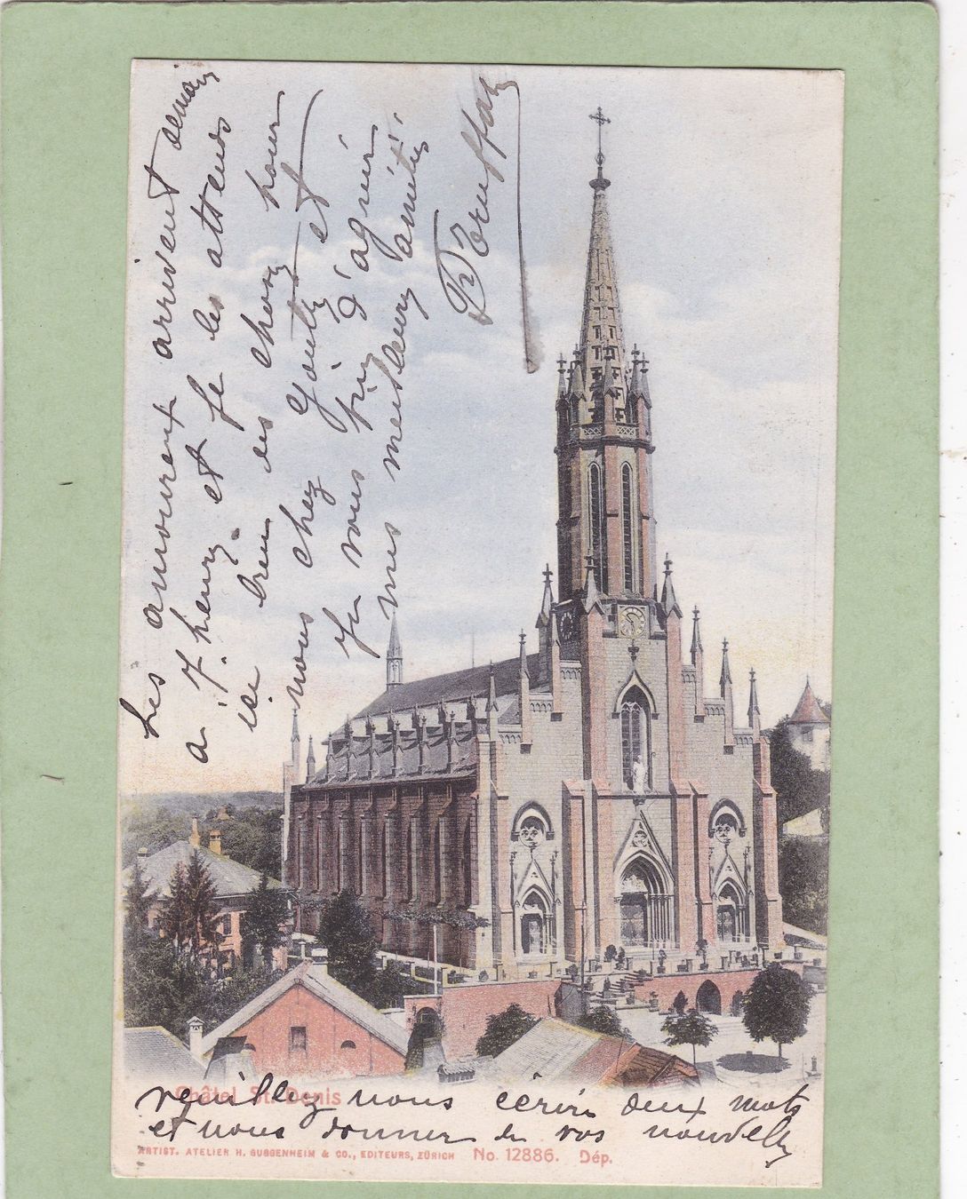 Cartoline postali: Châtel St.Denis Eglise 1907 – Usato da Herisau venduto da Lisegrat2008