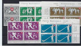 Pro Patria Viererblocks 1951 postfrisch      15673