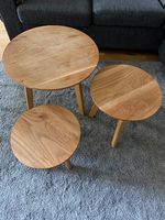 Lot de 3 tables basses rondes