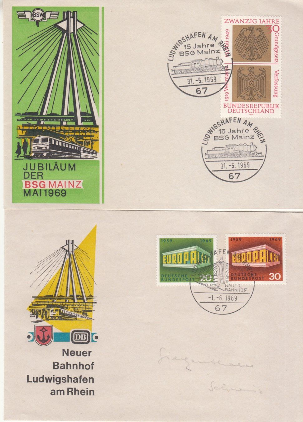 Tutti i francobolli: Eisenbahn Deutschland 7 Stk. – Usato da Bürglen TG venduto da StampGraf 1