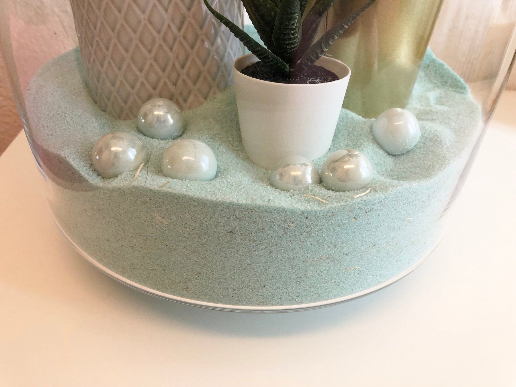 Interio Vase & Récipients: Dekovase mit Dekoblumen und Sand – Neuf (Voir description) à Glattbrugg par Ariel012 4