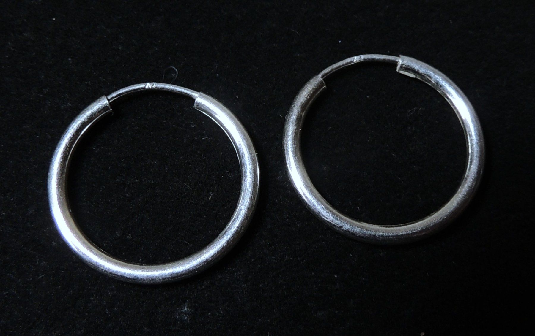 Orecchini pendenti & Orecchini a lobo: Silber 925 Creolen Ohrringe 20 mm – Usato da Waldenburg venduto da schaller707 1