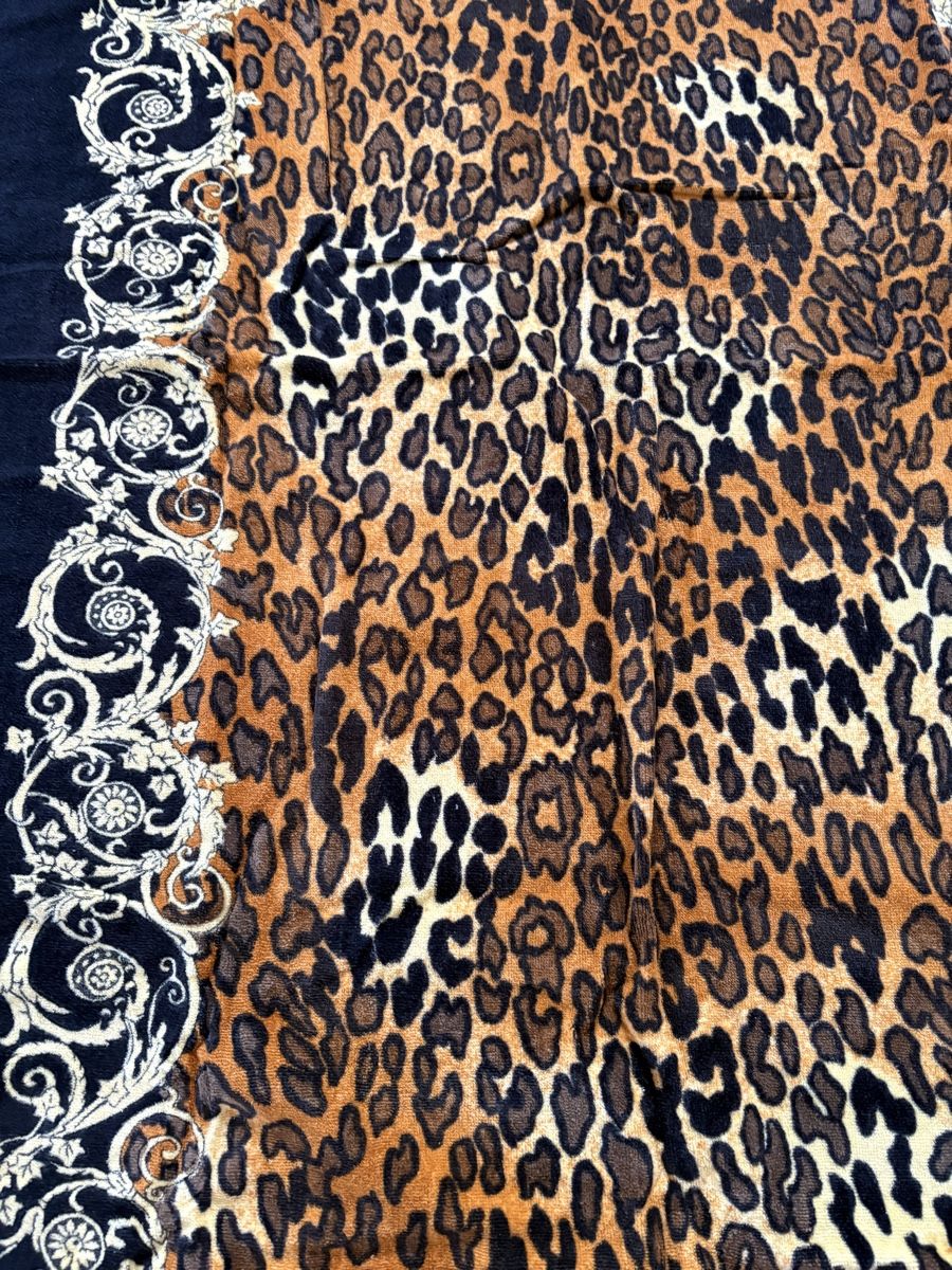 Teli da bagno: Badetuch Leopardprint, schwarz-golden – Nuovo (secondo la descrizione) da Oberengstringen venduto da Marling 1