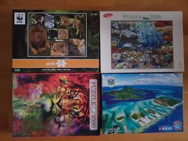 Puzzlemix 4 Puzzle , je 1000/2000 Teile