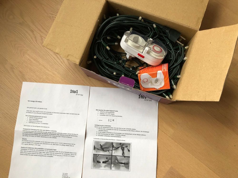 Lichterkette LED, inkl. Zeitschaltuhr | Kaufen auf Ricardo