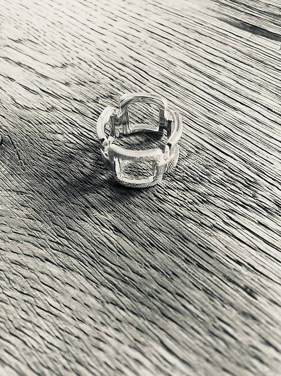 Anelli: Fossil Ring, neuwertig, silber – Usato da Dübendorf venduto da franzi1982 1